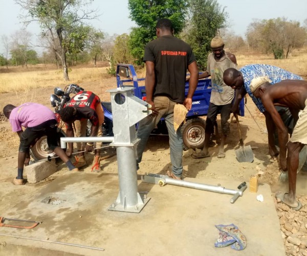 hand pump well for local people